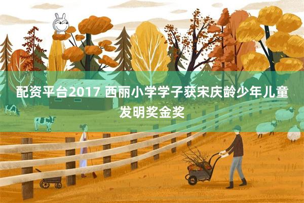 配资平台2017 西丽小学学子获宋庆龄少年儿童发明奖金奖