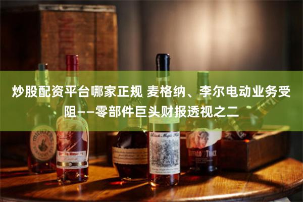 炒股配资平台哪家正规 麦格纳、李尔电动业务受阻——零部件巨头财报透视之二