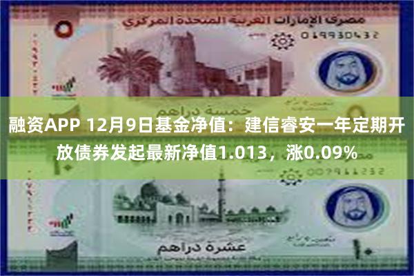 融资APP 12月9日基金净值：建信睿安一年定期开放债券发起最新净值1.013，涨0.09%