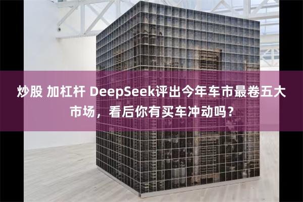 炒股 加杠杆 DeepSeek评出今年车市最卷五大市场，看后你有买车冲动吗？